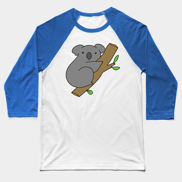 Climbing Koala Baseball T-Shirt by saradaboru